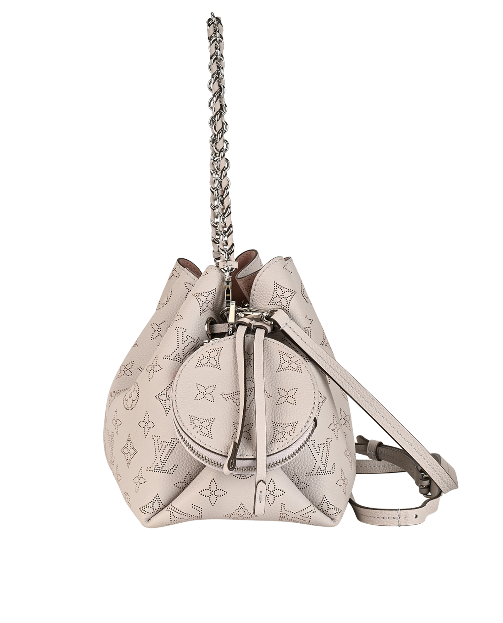 Bella Bucket Bag, &pound;2,500, Handbags, Grey, Leather, Bottom view